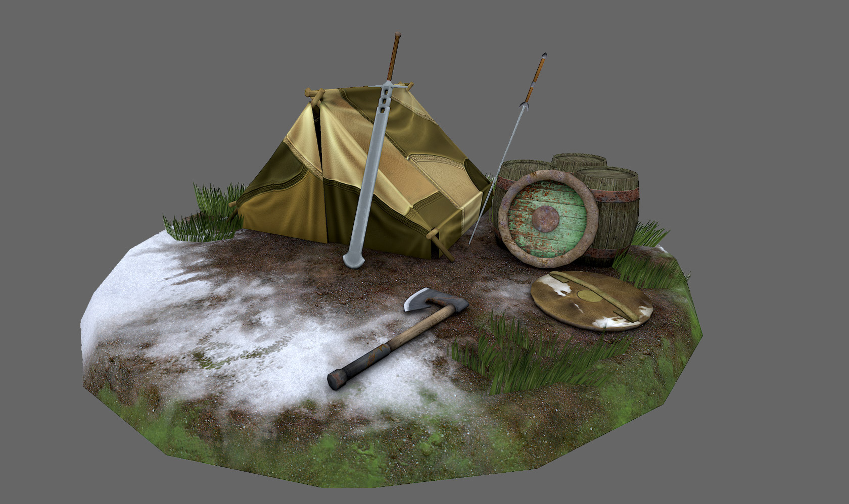 Viking Camp scene Viking Camp scene
