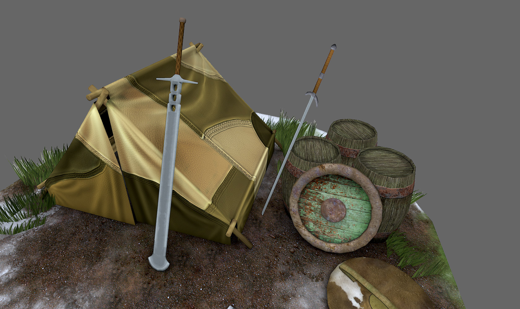 Viking Camp scene Viking Camp scene