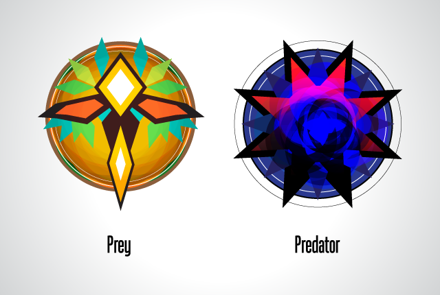 Cycles predator and prey avatars