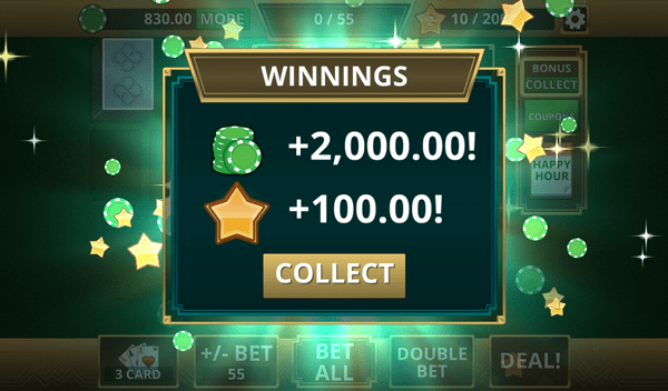 Vegas Solitaire - Game Ended